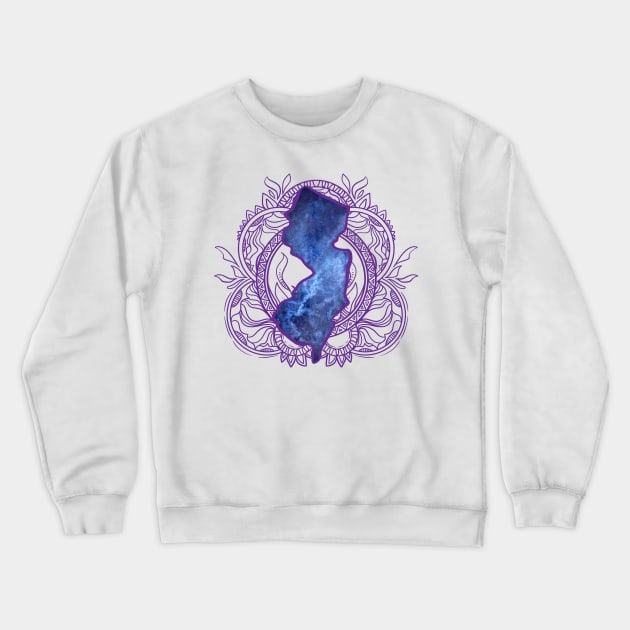 New Jersey Mandala Crewneck Sweatshirt by Manfish Inc.